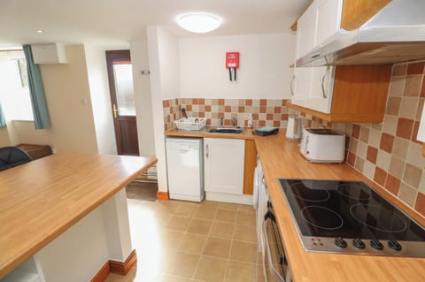 Fridge, dishwasher, electric kettle, toaster