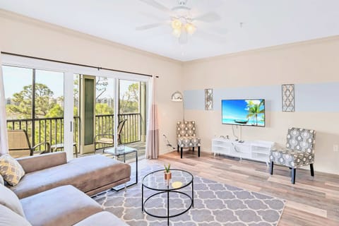 Living room with smart TV