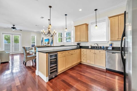 Wine refrigerator in the kitchen