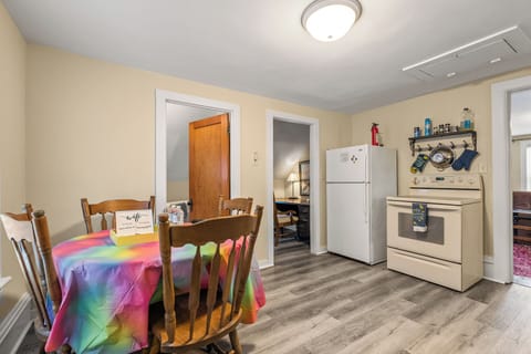 Walk into the kitchen with Bathroom and Workspace