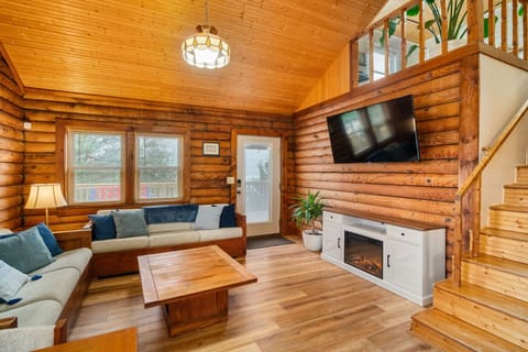 55` TV, Firelace, A Cabin by the Sea
