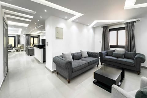 Basic Apartment | Living area | 55-inch Smart TV with satellite channels