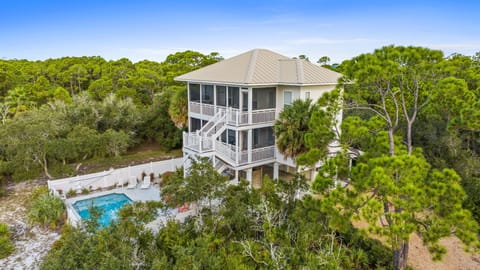 Aerial Exterior of house and Pool