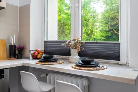 Comfort Studio, City View | Private kitchen | Full-size fridge, microwave, oven, stovetop