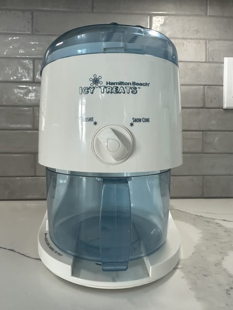 Slushie maker - just add ice and slushie syrup.