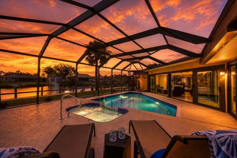 Sparkling pool & spa overlooking the Canal