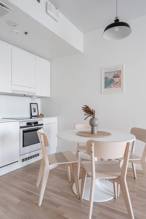 Apartment kitchen and dining area