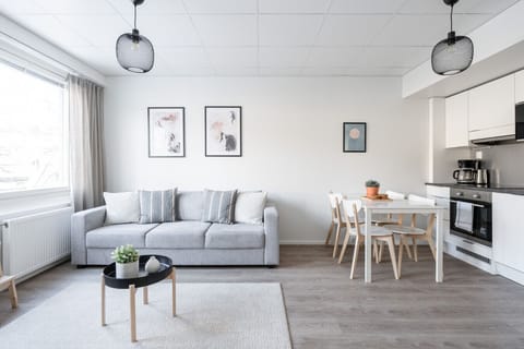 The apartment is a beautiful renovated two bedroom apartment in the centre of Tampere.