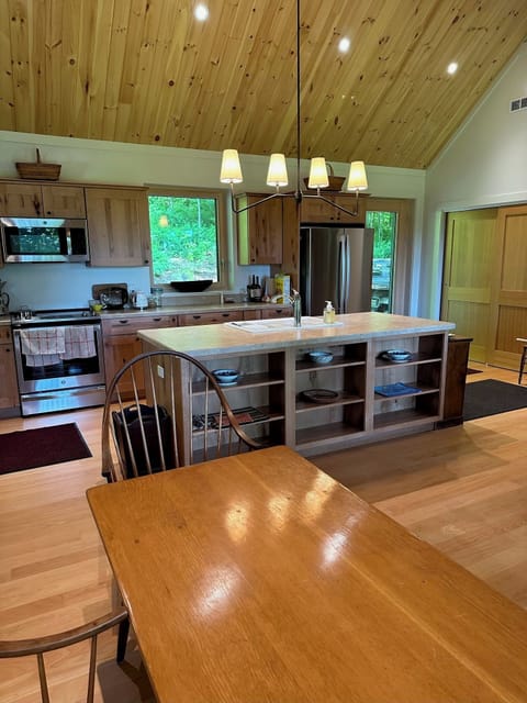 Efficient air conditioning and heating system throughout home.