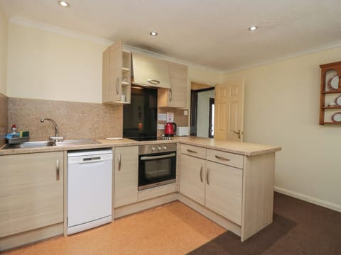 Fridge, dishwasher, electric kettle, toaster