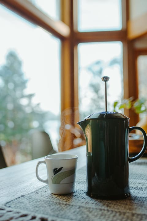 French press, drip machine and a Breville espresso machine