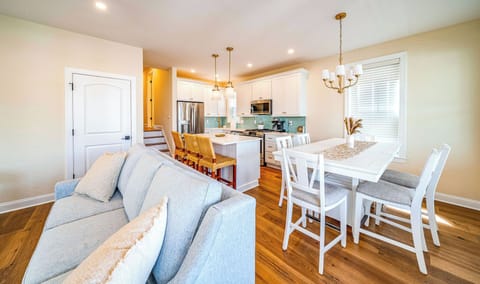 View of the living room and dining area
