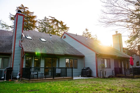 Gas grill with propane and grilling accessories provided - “Beautiful view off the back—perfect spot to unwind.”