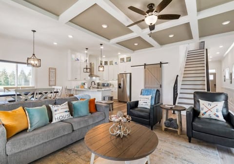 Cozy living room for tv or a night by the fire.