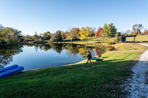 Pond next to winery 