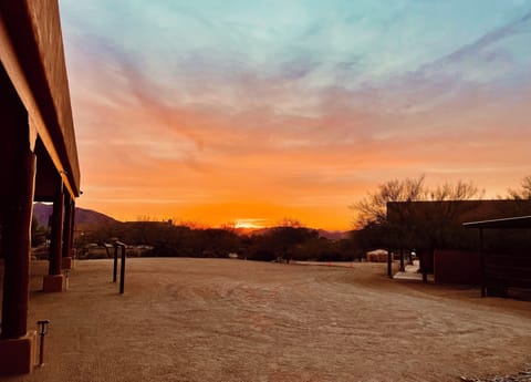 Sunset view from bunkhouse 