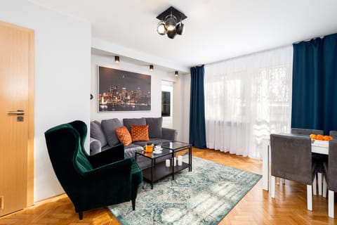 Comfort Apartment, Balcony, City View | Living area | 50-inch Smart TV with digital channels, Netflix, streaming services