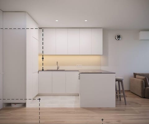 Superior Apartment, Kitchen | Private kitchen | Fridge, microwave, oven, stovetop