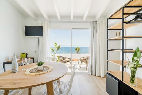 Premium Suite, Sea View | Minibar, in-room safe, desk, laptop workspace