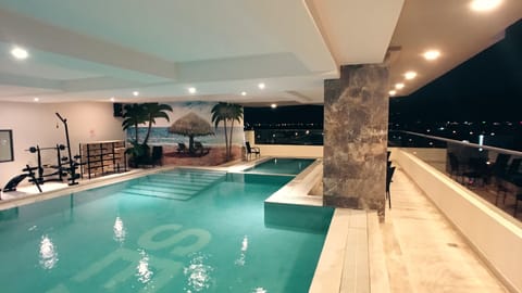 Indoor pool, outdoor pool