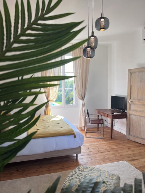 Deluxe Double or Twin Room, Pool View | Desk, laptop workspace, free WiFi