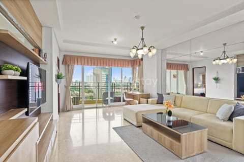 Apartment, 3 Bedrooms, City View | Living area | Flat-screen TV