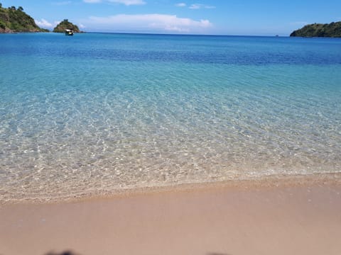 Beach nearby, sun loungers, beach umbrellas, snorkeling