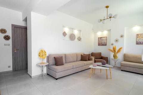 Apartment, 2 Bedrooms, Patio | Living area | Smart TV