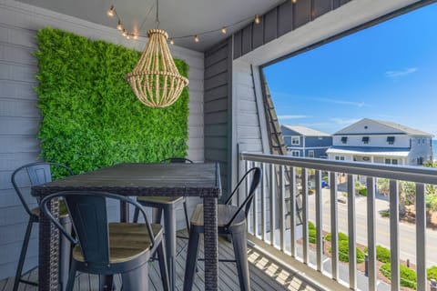 Welcome to Bailey's At Oak Island. Enjoy coffee on our patio.