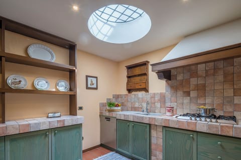 Deluxe Villa, Patio, Hill View | Private kitchen | Fridge, microwave, oven, stovetop