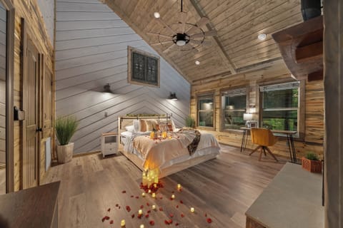Comfortable bed with cozy linens. Rest and recharge in style.