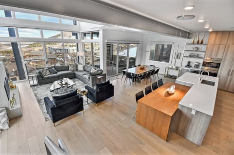 Second floor - living room - chef stocked kitchen - dining room - large patio