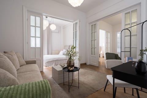Luxury Apartment, 3 Bedrooms, Balcony, City View | Living area | 43-inch Smart TV with digital channels, Netflix, streaming services