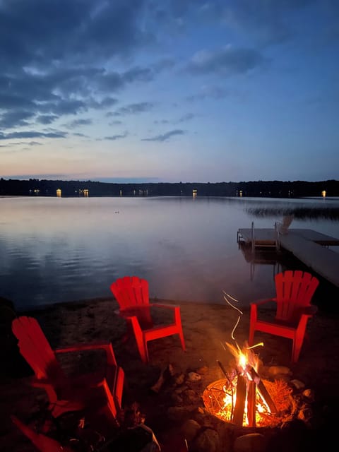Evening fire pit