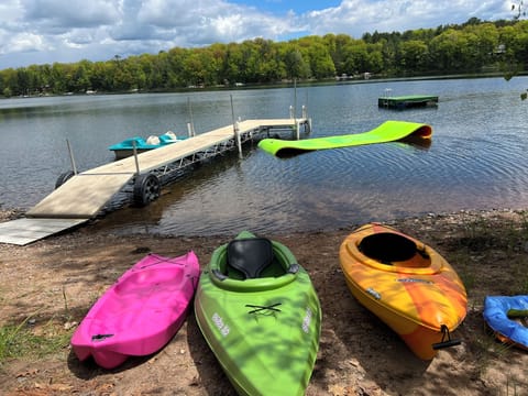 All private amentities, dock, swim platform, swim mat, paddle boat, kayaks