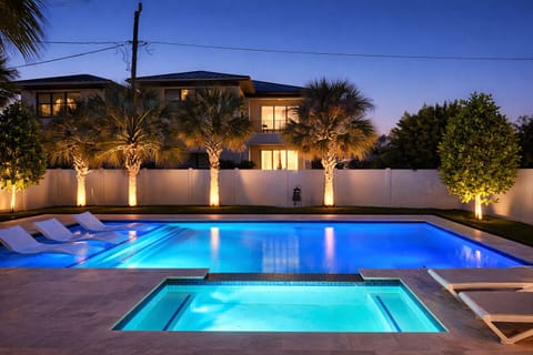 Glowing evenings by your private pool and spa