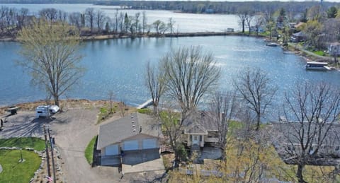Beautiful lake front property with lake access and dock for your boat. 