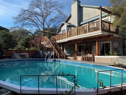 back patios, top off the family room, bottom off master and guest bedrooms
