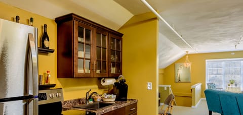 Apartment, 2 Bedrooms (Room 16) | Private kitchen | Fridge, coffee/tea maker