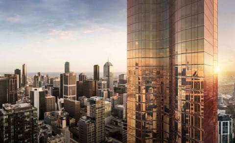Melbourne CBD skyline featuring property building