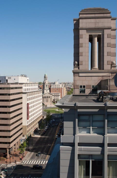 Expansive city views, offering a glimpse into the vibrant energy of the surrounding neighborhood.