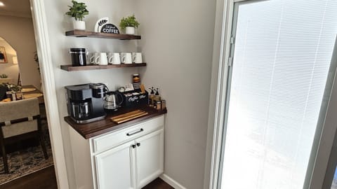 Complimentary coffee and tea station.