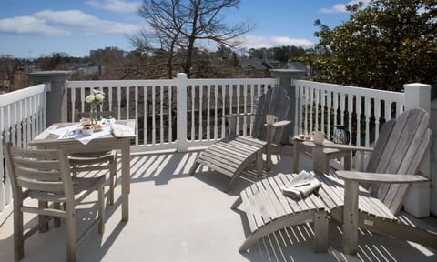 A peaceful private balcony where you can soak up the sunshine and enjoy the fresh coastal breeze.