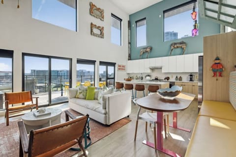 World of whimsy at Pie Town Emporium- Open concept living/dining/kitchen spaces