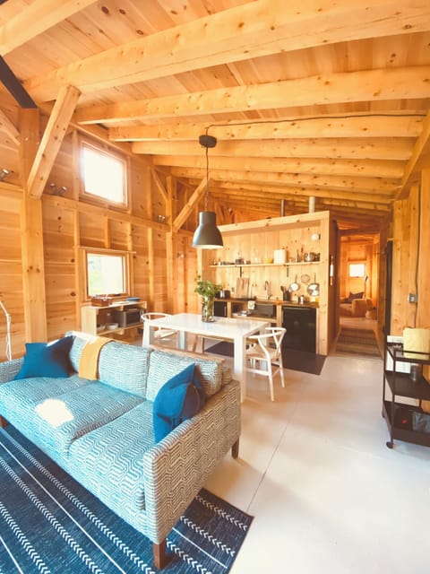 Spacious living, dining and kitchenette area.