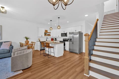 Open concept kitchen and dining