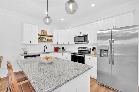 A fully equipped kitchen