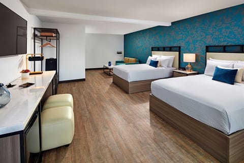 Unit with 2 Queen beds. Exact unit will be assigned upon arrival. Views, colors, and decor may vary.