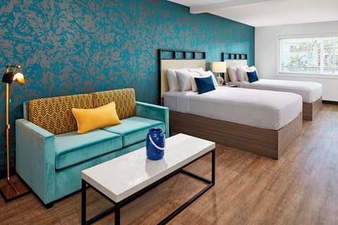 Unit with 2 Queen beds. Exact unit will be assigned upon arrival. Views, colors, and decor may vary.