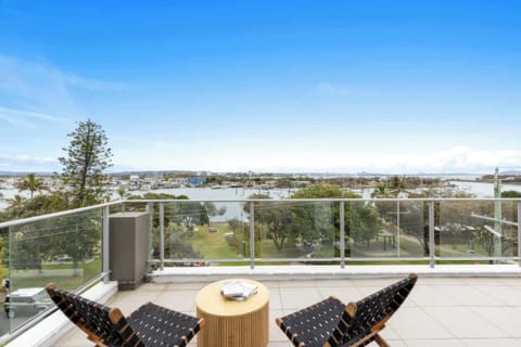 Private balcony overlooking the Mooloolah River and marina